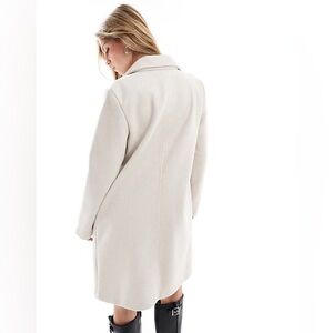 Stradivarius Soft Gray/Ivory  Coat